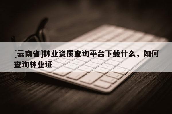 [云南省]林业资质查询平台下载什么，如何查询林业证