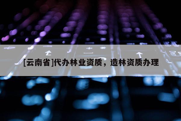 [云南省]代办林业资质，造林资质办理