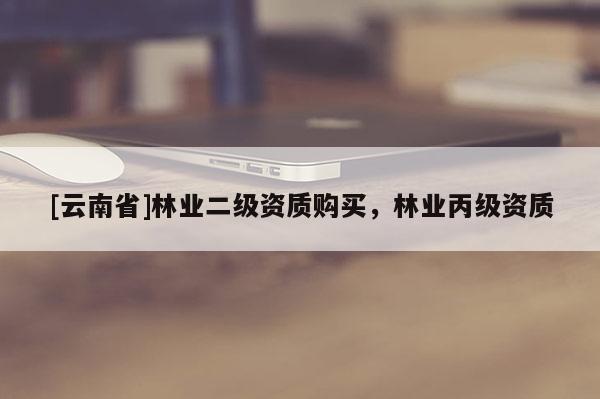 [云南省]林业二级资质购买，林业丙级资质