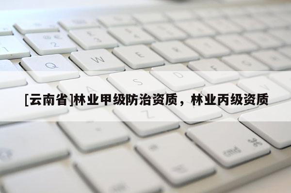 [云南省]林业甲级防治资质，林业丙级资质