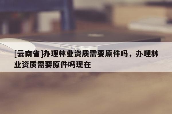 [云南省]办理林业资质需要原件吗，办理林业资质需要原件吗现在