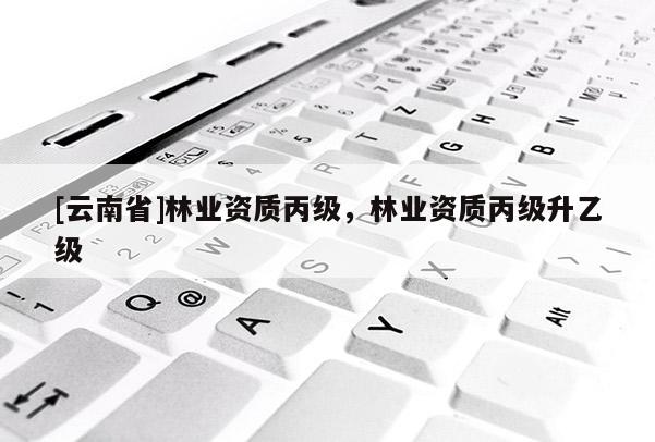 [云南省]林业资质丙级，林业资质丙级升乙级