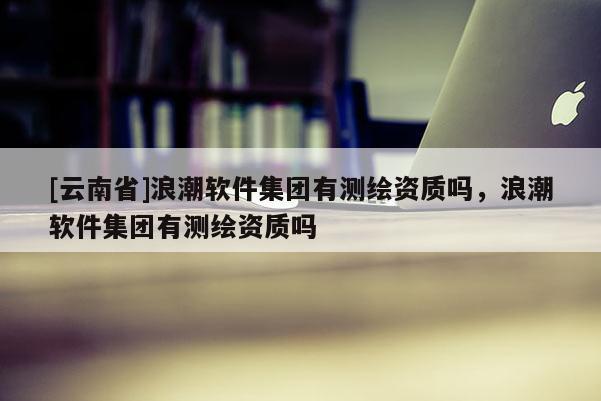 [云南省]浪潮软件集团有测绘资质吗，浪潮软件集团有测绘资质吗
