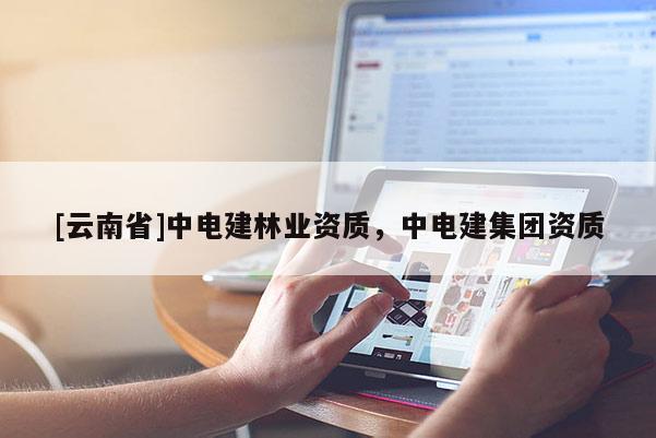 [云南省]中电建林业资质，中电建集团资质