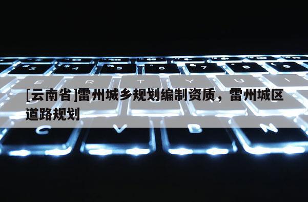 [云南省]雷州城乡规划编制资质，雷州城区道路规划