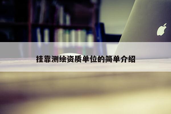 挂靠测绘资质单位的简单介绍